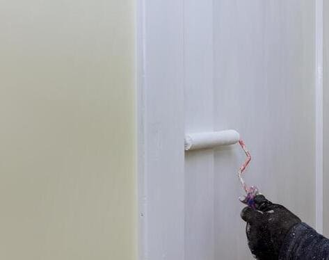 painting gypsum wall
